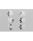 Pendientes en Oro Blanco de 18Kt Compuesto por 3 Flores
