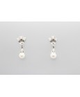 Pendientes de Perlas en Oro de 18Kt Decorado con Circonitas