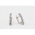 18Kt White Earrings with Cubic Zirconia in the Shape a Heart