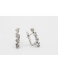 18Kt White Earrings with Cubic Zirconia in the Shape a Heart