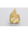 Anillo en Oro Amarillo de 18 Quilates con Circonitas