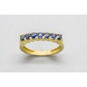 Anillo Eternidad en Oro Amarillo de 18 Quilates con Zafiros