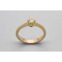 Solitario en Oro de 18 Quilates con un Centro de Diamante