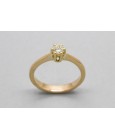 18Kt Yellow Gold Solitaire Ring with a Diamond Centre Stone