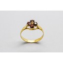 18Kt Yellow Gold Ring Decorated with Garnet Gemstones