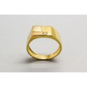 Men's 18Kt Gold Ring with a Cubic Zirconia Gemstone