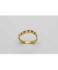 Anillo en Oro de 18 Quilates con Rubíes y Circonitas