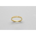 9Kt Yellow Gold Ring Decorated with Cubic Zirconia Gemstones