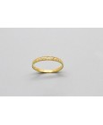 9Kt Yellow Gold Ring Decorated with Cubic Zirconia Gemstones