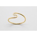 Anillo de Hilo con Centro de Circulo en Oro de 18 Quilates