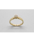 18Kt Yellow Gold Solitaire with a Diamond Centre Gemstone