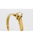 18Kt Yellow Gold Solitaire with a Diamond Centre Gemstone