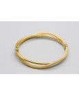 Brazalete Rígido Doble en Oro Amarillo de 18 Quilates