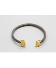 Brazalete Osito en Oro de 18 Quilates y Acero Inoxidable