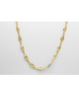 Collar en Oro de 18 quilates con un Diseño Forzado de 45cm