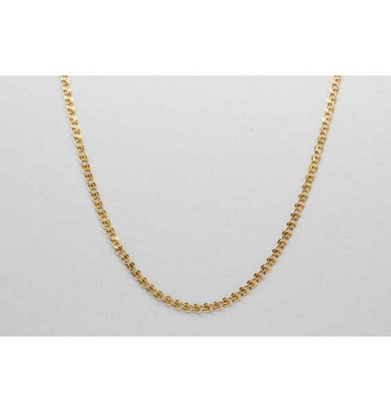 Collar "Corazones" en Oro Amarillo de 18 Quilates de 45cm