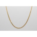 18Kt Yellow Gold Necklace with Heart Shaped Links, 45cm