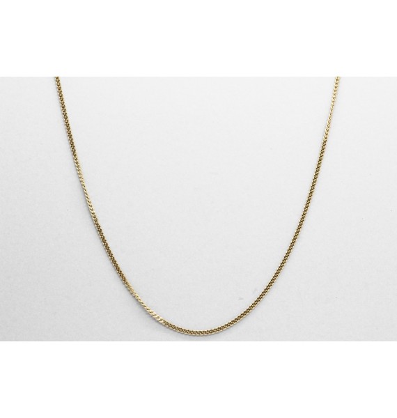 Cadena Barbada en Oro Amarillo de 18 Quilates de 45cm