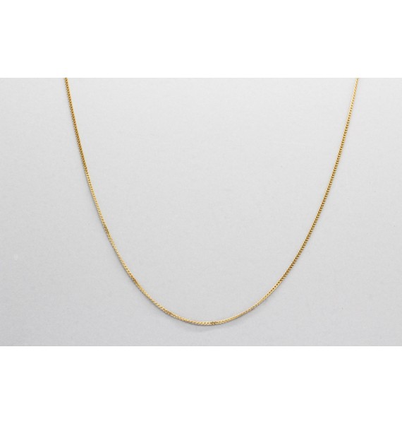 Cadena Barbada en Oro Amarillo de 18 Quilates de 50cm