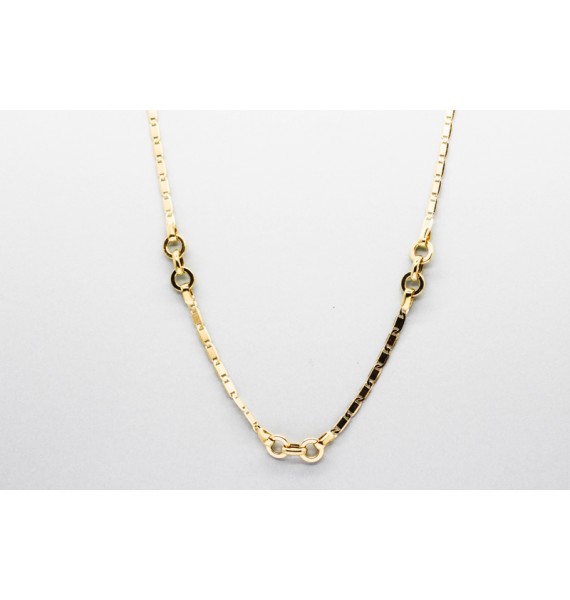 Collar en Oro de 18 quilates con Eslabones de Ancla y Forsat