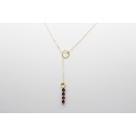 18Kt Yellow Gold Necklace with an Amethyst Pendant
