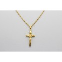 18Kt Yellow Gold Cross Pendant with Jesus Christ