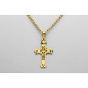18Kt Yellow Gold Cross Pendant with a Filigree Design