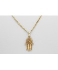 Colgante de la Mano de Fatima en Oro Amarillo de 18 Quilates