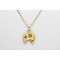 18Kt Yellow Gold Horse & Horse Shoe Pendant