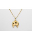 18Kt Yellow Gold Horse & Horse Shoe Pendant