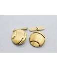 18Kt Yellow Gold Cufflinks with a Matte Finish