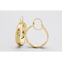 18Kt Yellow Gold Hoop Earrings with a Matte Finish