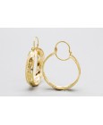 18Kt Yellow Gold Hoop Earrings with a Matte Finish