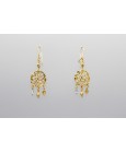 18Kt Yellow Gold Dreamcatcher Earrings with Gemstones