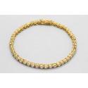 18Kt Yellow Gold Tennis Bracelet with Cubic Zirconia