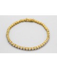 18Kt Yellow Gold Tennis Bracelet with Cubic Zirconia