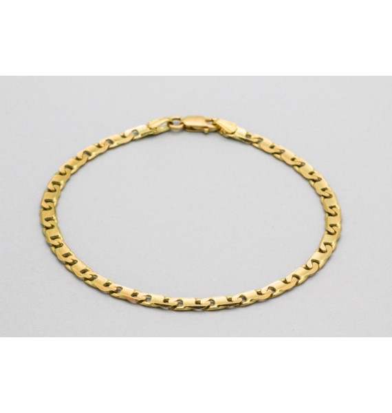 18Kt Yellow Gold Men's Mariner Link Bracelet
