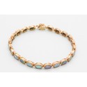 14Kt Gold Tennis Bracelet Decorated with Opal Gemstones