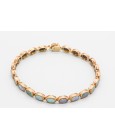 14Kt Gold Tennis Bracelet Decorated with Opal Gemstones