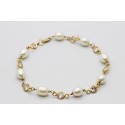 Pulsera de Perlas y Circonitas en Oro de 18 Quilates