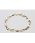 18Kt Yellow Gold Bracelet with Pearls and Cubic Zirconia