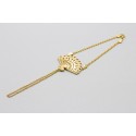 18Kt Yellow Gold Finger Bracelet with Amethyst Gemstones