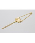 Pulsera Dedo Abanico en Oro de 18 Quilates y Amatistas
