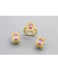 18Kt Yellow Gold Ring & Earring Set