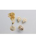 Juego de Joyas en Oro de 18 Quilates Decorado con Circonitas