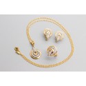 Juego de Joyas en Oro de 18 Quilates Decorado con Circonitas