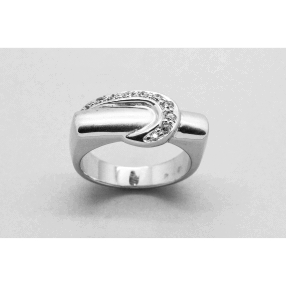 18kt White Gold Ring with Cubic Zirconia
