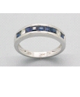 18kt White Gold Diamond & Sapphire Ring