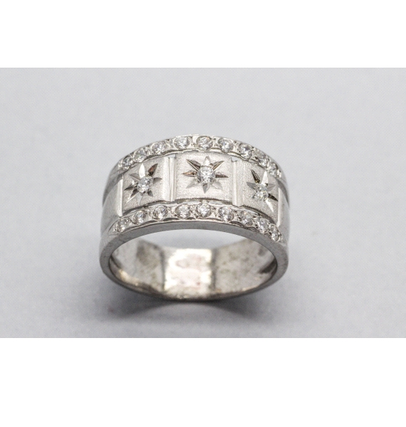 18kt White Gold Cubic Zirconia Ring