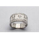 Anillo en Oro Blanco de 18 Quilates con Circonitas